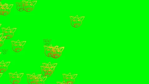 Angry emoticons on the green screen Stock Footage 125572822