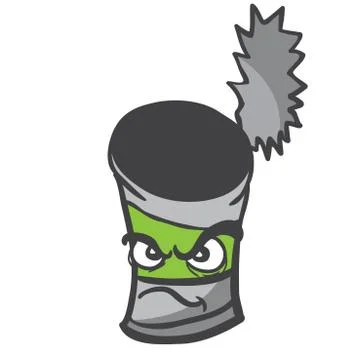 Angry empty can Stock Illustration