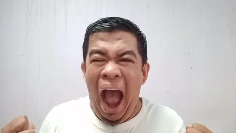 Angry expression of a man Stock Footage 292866850