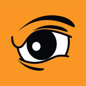 Angry eye illustration Illustration