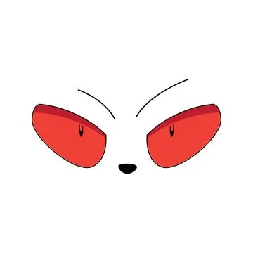 Angry eyes comic Stock Illustration