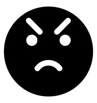 Angry Face Emoticon Stock Illustration