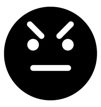 Angry Face Emoticon Illustrazione stock