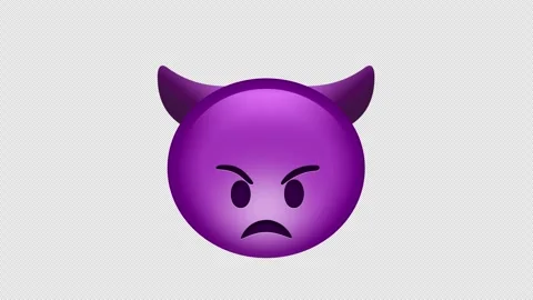 Angry Face With Horn Animated Emoji. 