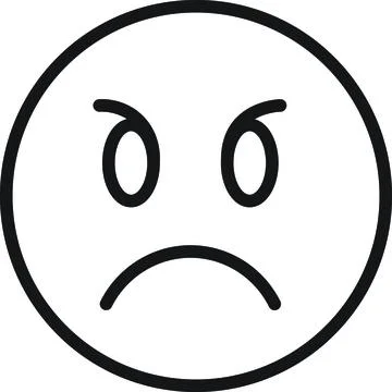 Angry face icon Stock Illustration