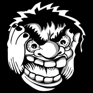 Angry face Stock Illustration