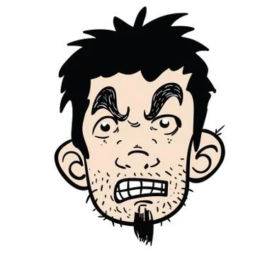 Angry face Stock Illustration