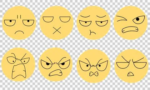 Angry facial expression イラスト素材