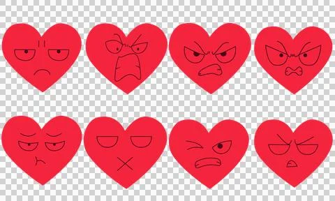 Angry facial expression set expression faces Stock Illustration