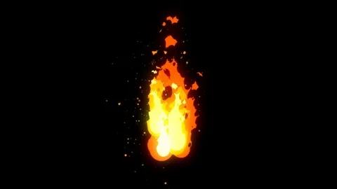 Angry-fire-cartoon-effect-video-material Stock Footage 126230139