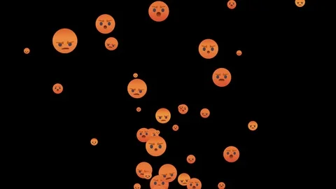 Angry Floating Animated Emojis 스톡 동영상 128405924
