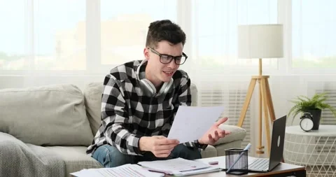 Angry Freelancer Crumples and Discards Documents Stock Footage 250028366