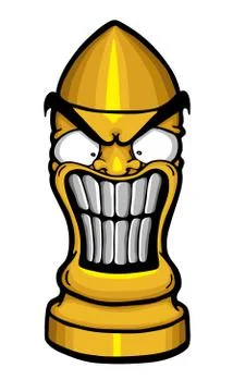 Angry funny bullet Ilustración de archivo
