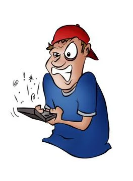 Angry gamer Stock Illustration