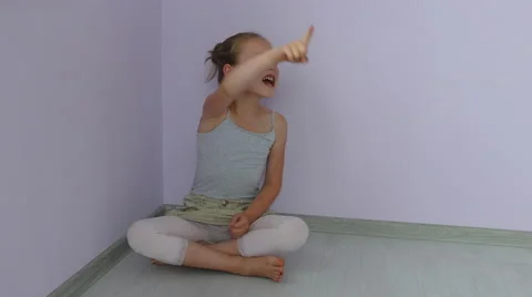 Angry girl. Behavior problems in children. Stock Footage 66285365