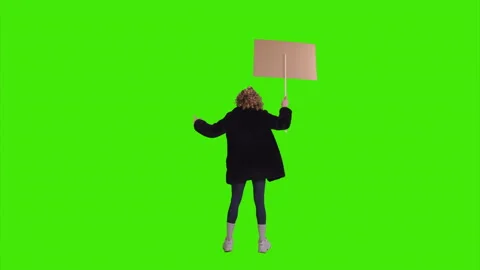 Angry girl protesting Stock Footage 173219011