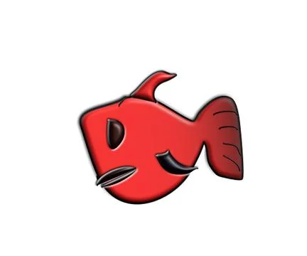 Angry goldfish Stock Illustration