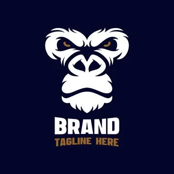 Angry gorilla modern logo. Vector illustration Stock Illustration