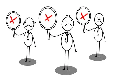 Angry group banner Stock Illustration