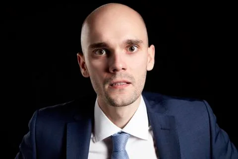 Angry Guy on Black Stock Photos