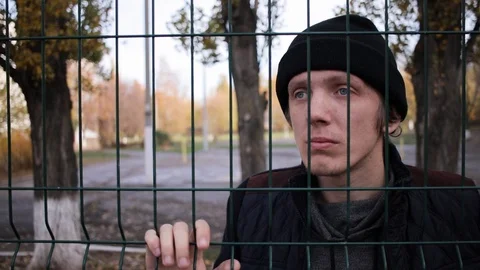 .angry guy screaming, looking heavy look. slow motion in the afternoon outdoo 動画素材 125088549