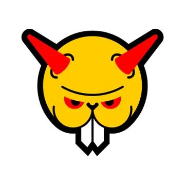 Angry hamster. Crazy rodent. Devil Mad animal. Vector illustration Illustrazione stock