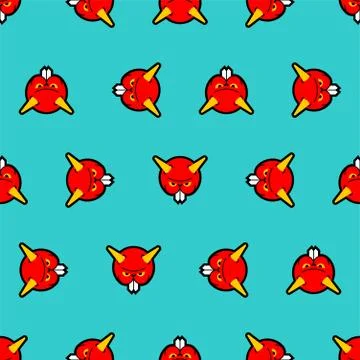 Angry hamster pattern seamless. Crazy rodent background . Devil Mad animal. V Stock Illustration