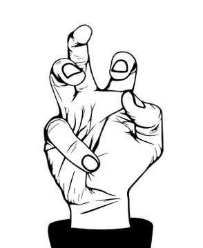 Angry hand Stock Illustration