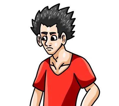 Angry Handsome Young Man Stock Illustration