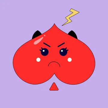 Angry heart Stock Illustration
