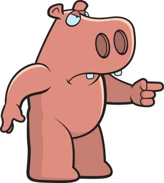 Angry Hippo Stock Illustration