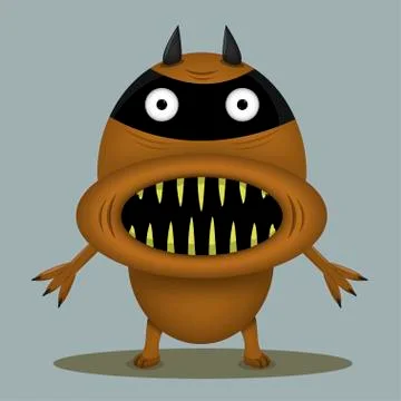 Angry horror monster Stock Illustration