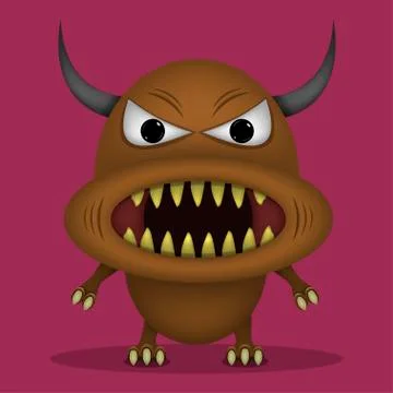 Angry horror monster Stock Illustration