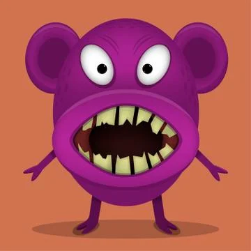 Angry horror monster Stock Illustration