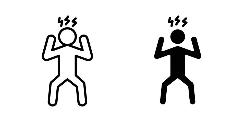 Angry human icon vector design. EPS10 Illustrazione stock