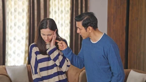 Angry Indian husband shouting on his wif... | Stock Video | Pond5