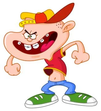 Angry kid Stock Illustration