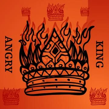 Angry king Illustrazione stock