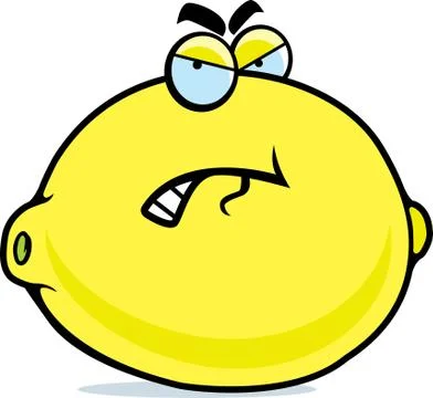 Angry Lemon Stock Illustration