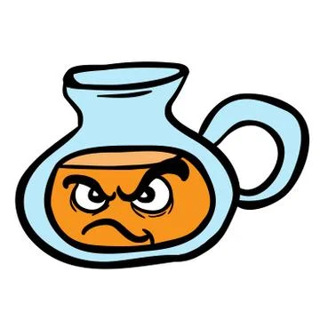 Angry lemonade jug Stock Illustration