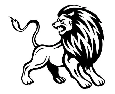 Angry lion Stock Illustration