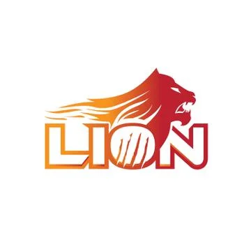 Angry lion logo Stock Illustration