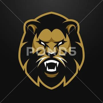 Angry Lion logo, symbol Stock Illustration