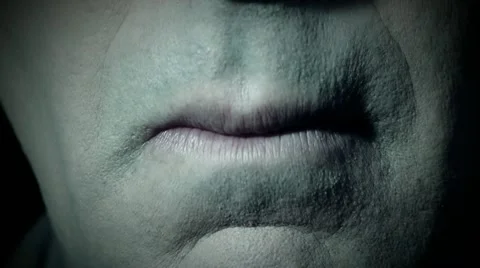 Angry Lips and eyes- colse up Stock Footage 11061253