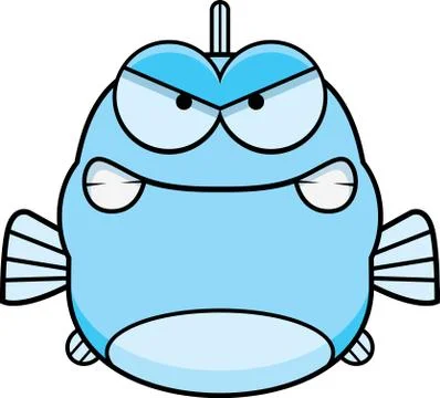 Angry Little Fish Stock Illustration