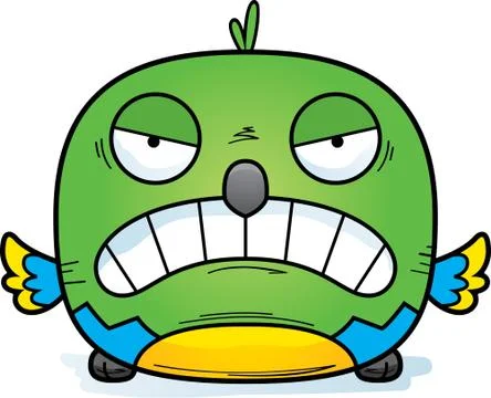Angry Little Parrot Stock Illustration