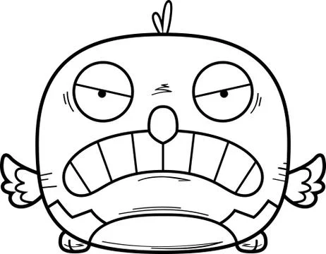 Angry Little Parrot Stock Illustration