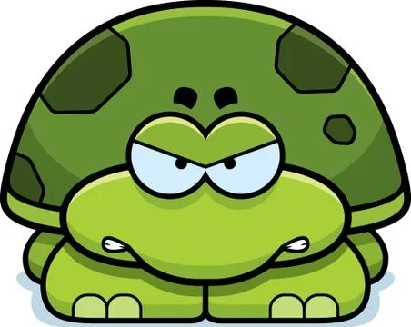 Angry little turtle Stock Illustration