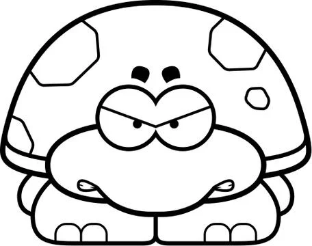 Angry Little Turtle Stock Illustration