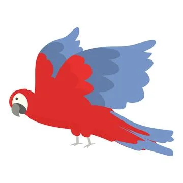 Angry macaw icon cartoon vector. Tropical bird Stock Illustration